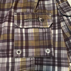 Mens Swimsuit. Free Country. Small. Multicolored plaid